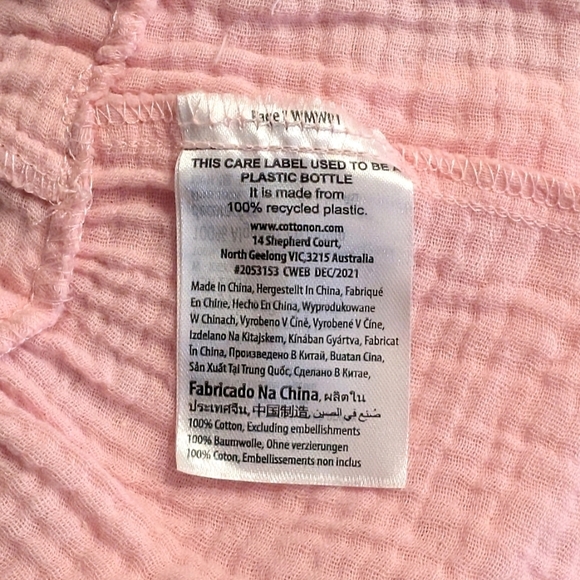 Cotton On Curvy Gauze Pink Smocked Frill Skirt Size 16 - Picture 5 of 6